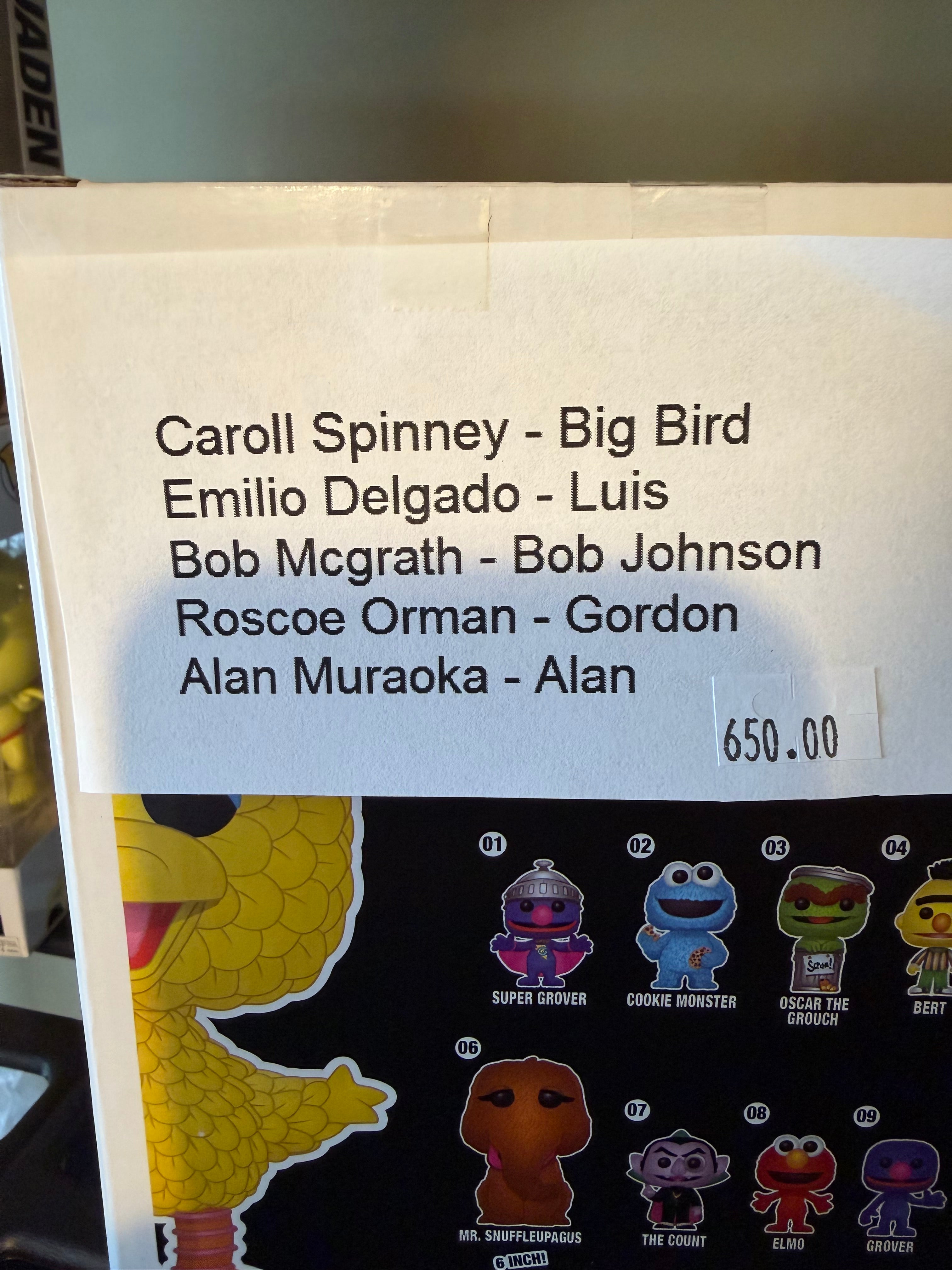 24 - Autographed Big Bird Funko Pop