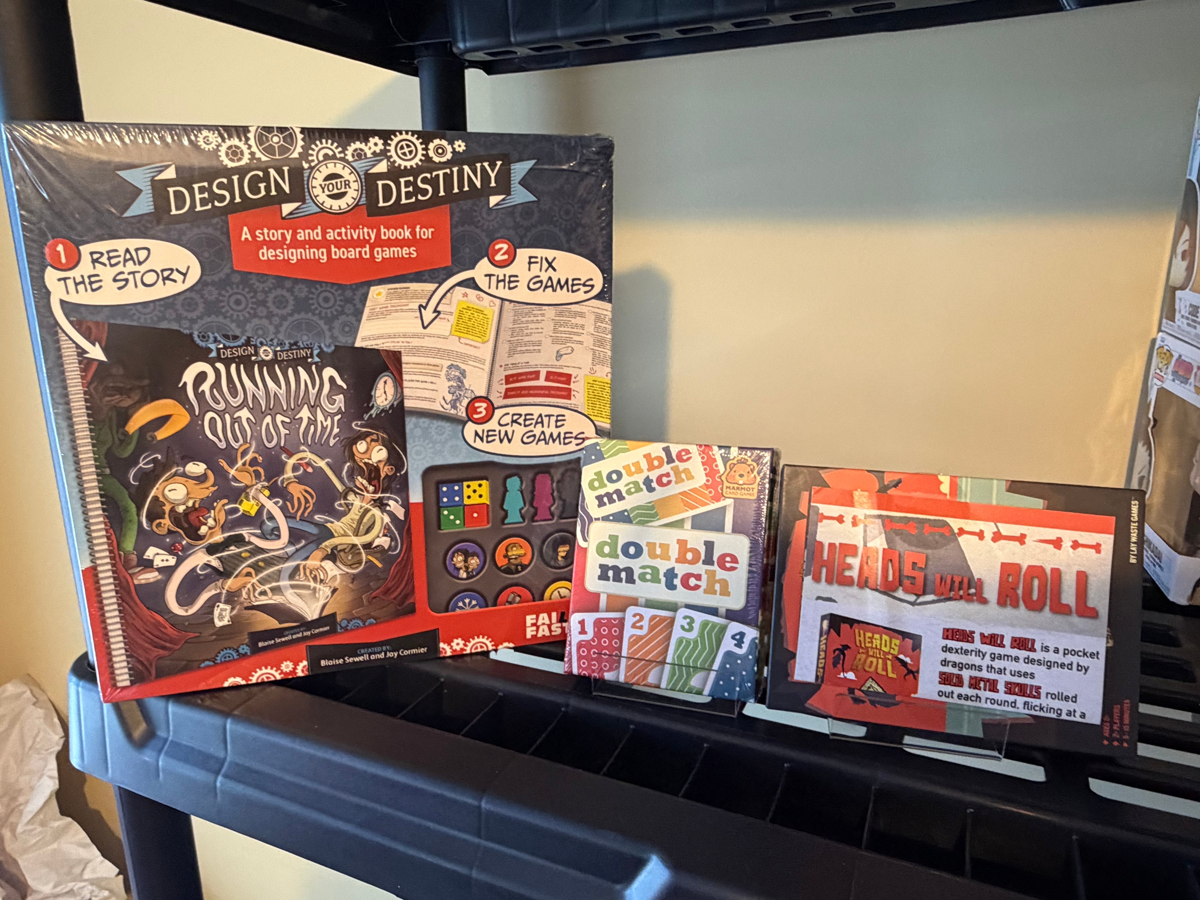48 - Board Game Lot - Design Your Destiny/Double Match/Heads Will Roll