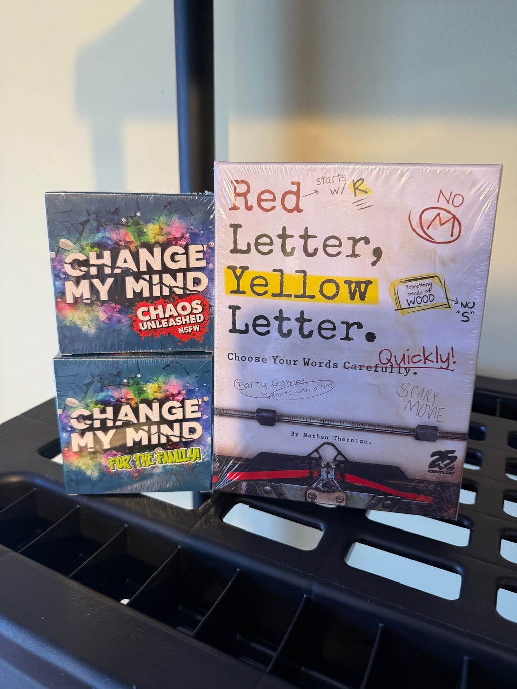 49 - Board Game Lot - Red Letter Yellow Letter/ CHANGE MY MIND