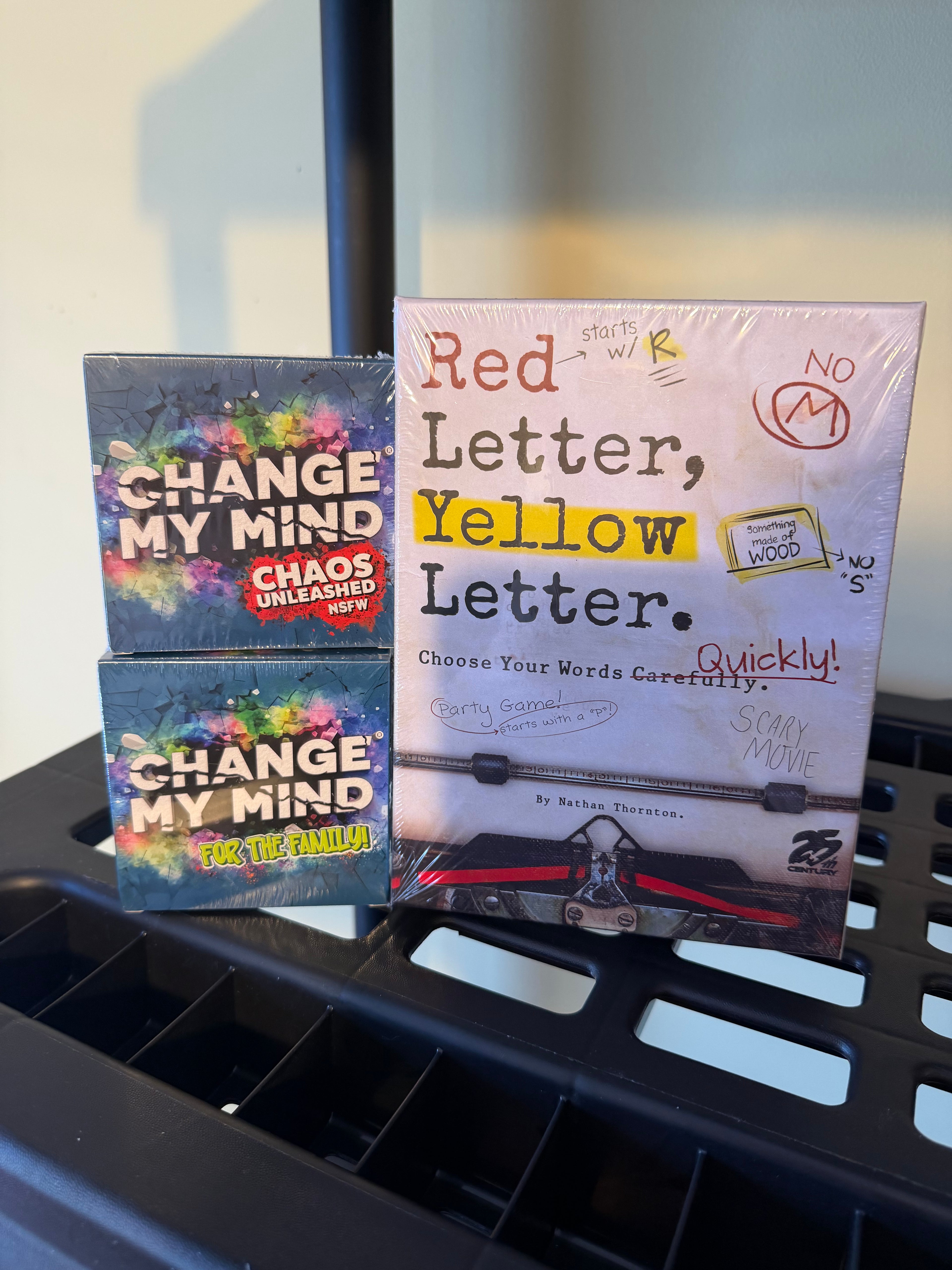 49 - Board Game Lot - Red Letter Yellow Letter/ CHANGE MY MIND